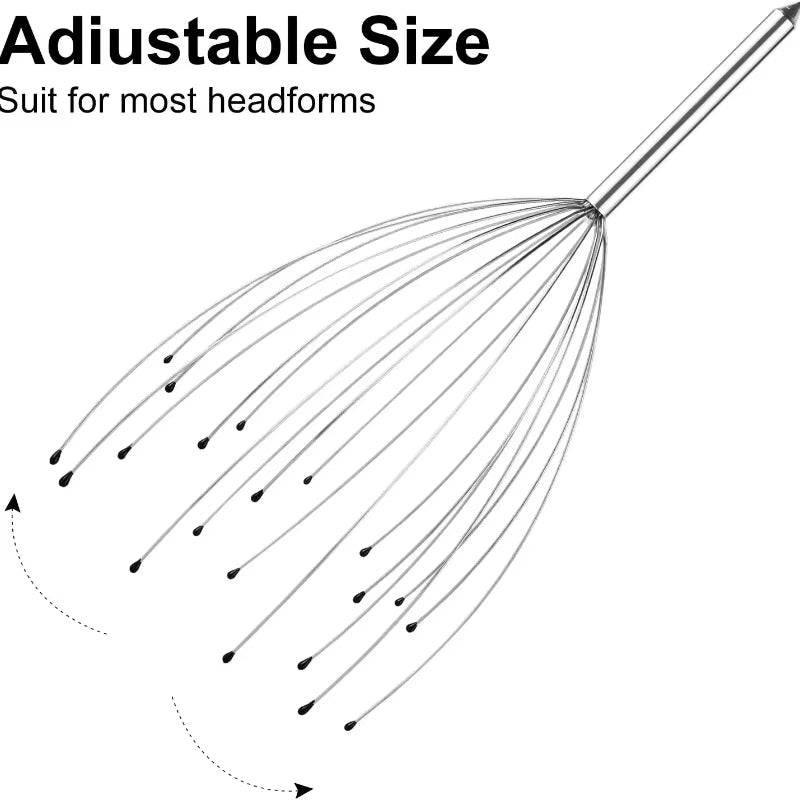 Scalp Massagers Octopus Head Massage Stainless Steel 12 Claw Scratcher for Deep Relaxation Hair Growth Stimulation Stress Relief