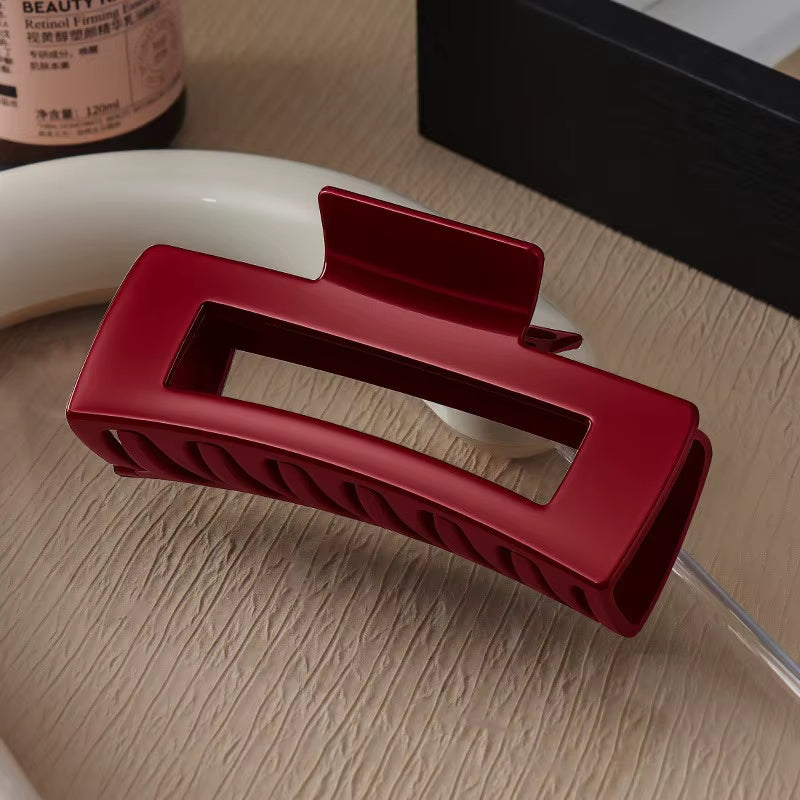 YHJ 10.5CM Hollow Square Soft Silicone Hair Claw Durable Anti-Collision Claw Clips Hair Clips Hair Accessories for Women Girls