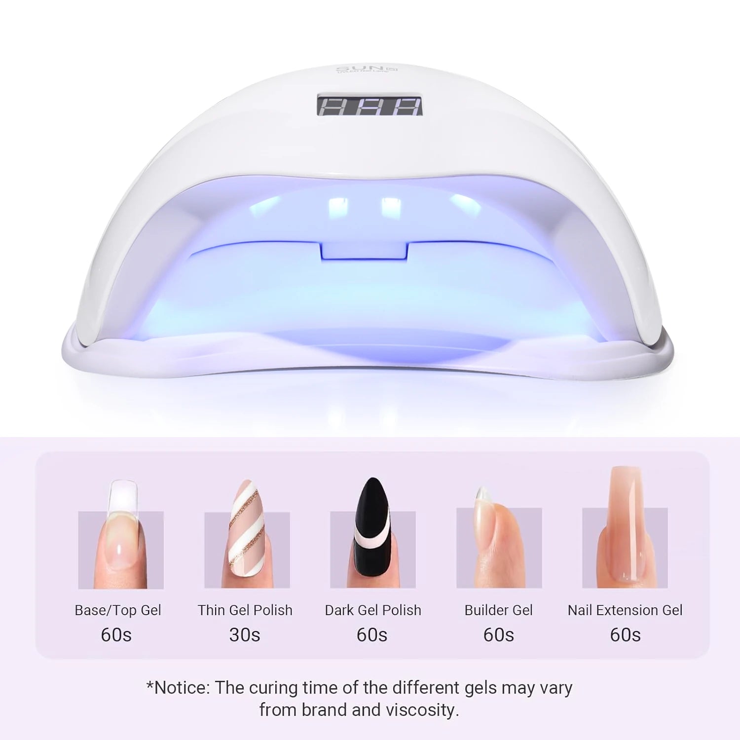 YIKOOLIN UV LED Nail Lamp 48W for Professional Saloon Fast Nail Gel Dryer with 4 Timers Automatic Sensor LCD Display