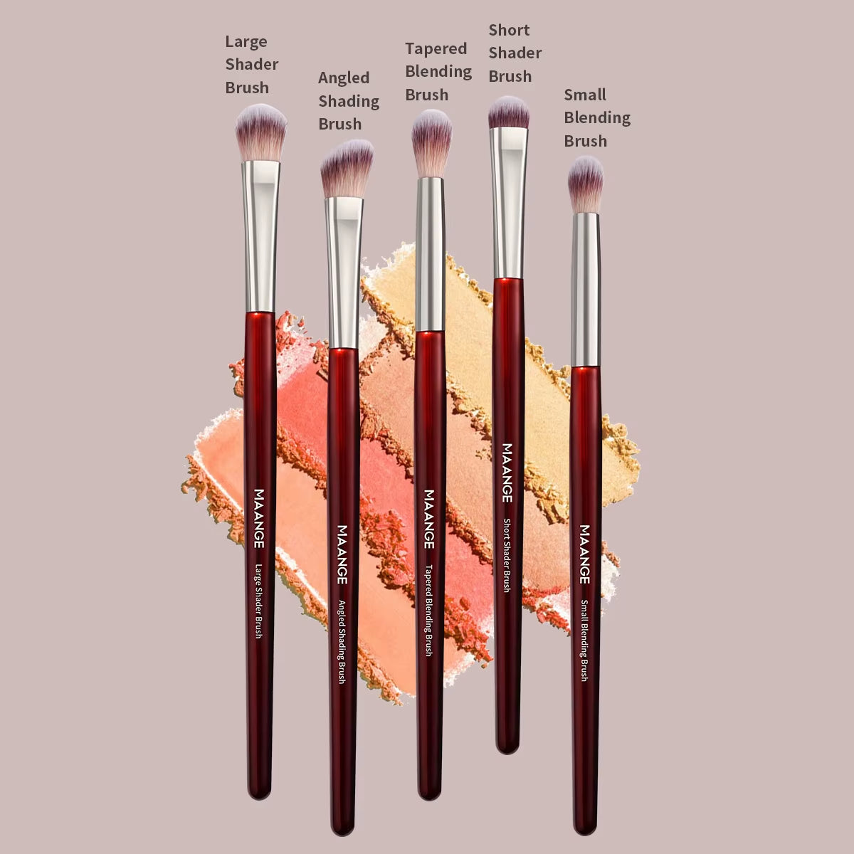 5PCS Eye Shadow Makeup Brush Set Concealer Brush Eye Cosmetic Soft Bristles Shader Brush Portable Beauty Makeup Tools