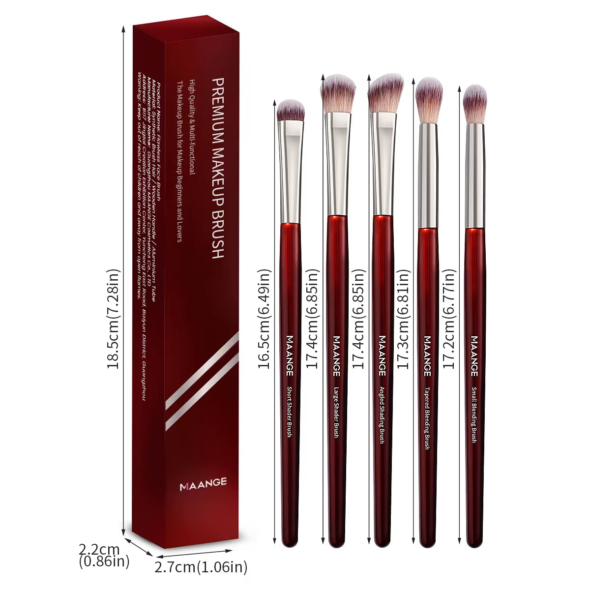 5PCS Eye Shadow Makeup Brush Set Concealer Brush Eye Cosmetic Soft Bristles Shader Brush Portable Beauty Makeup Tools